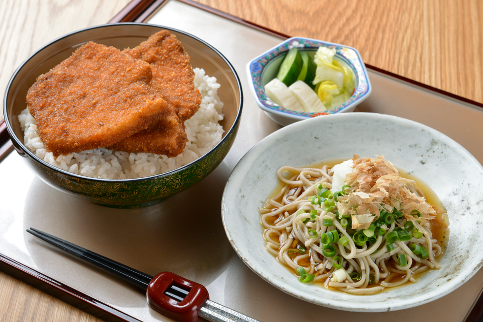 福井ポークのソースかつ丼と福そばおろし蕎麦セット